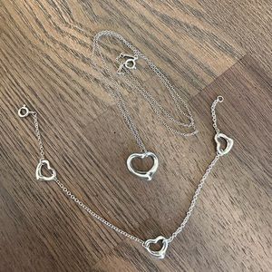 Tiffany & Co Elsa Perretti Open Heart necklace and bracelet
